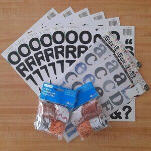 ✨ Lot of 10 Alphabet & Number Sticker Sheets ✨